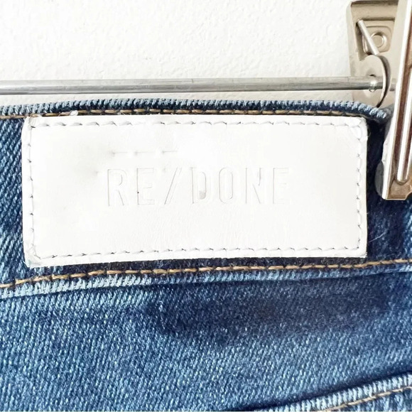 Re/Done Levi’s 70’s Stovepipe‎ Jeans Size 29 Worn True Indigo Straight Cropped - Picture 4 of 15